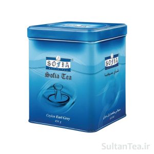 چای سوفیا آبی معطر ارل گری شکسته سیلان قوطی فلزی 450 گرمی