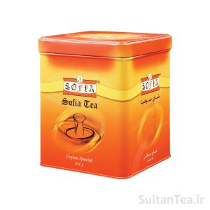 چای سوفیا نارنجی ساده شکسته سیلان قوطی فلزی 450 گرمی